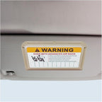 Car Sun Visor Organizer, Car Registration Holder with Parking Number Sticker, Self-Adhesive Card Pocket Storage Organizer to Keep Things Tidy (Beige)
