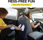 Back Seat Cover for Kids, 2 Pack X-Large Waterproof Kick Mats Backseat Protector, Durable Car Seat Back Protectors for Vehicles to Protect from Dirt, Mud & Scratches, Fits Most SUVs, Grey