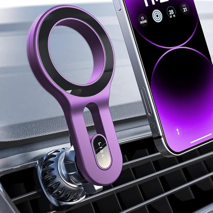for MagSafe Car Mount, 2026 Magnetic Phone Holders for Car Air Vent Phone Mount [Ultra-Magnetic] Hands Free Cell Phone Holder Car Accessories Gifts for Men Women fit iPhone 17 16 15 14 13 Purple