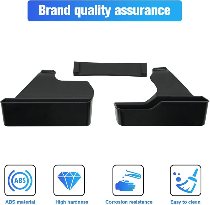 Center Console Gear Shift Organizer Tray Compatible with Ford Bronco 2021 2022 2023 2/4 Door, Center Console Gear Side Storage Box in Matte Black, Interior Accessories
