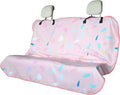 Back Seat Cover for Car Trucks Van SUV Jeep,Waterproof Rear Bench Towel Seat Covers for Kids,Automotive Backseat Protector (Pink Marbling)