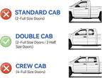 Window Visors Rain Guards for 2007-2021 Toyota Tundra Extended Cab, Out-Channel Window Vent Wind Deflectors Visors Shades for 07-21 Tundra Double Cab