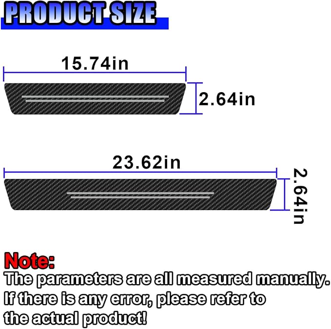Car Door Sill Protector, Anti-Scratch Automotive Doors Threshold Strip Sticker, Waterproof Auto Door Entry Edge Guard, Carbon Fiber Decoration Trim Cover for Car, SUV, Truck (White-4PCS)