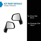 Driver and Passenger Side Mirror Assembly Set Power Paint to Match Smooth Compatible with 2008-2010 Saturn Vue, 2013-2015 Chevrolet Captiva Sport