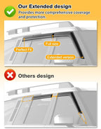 Outside-Mount Window Rain Guards Fit for 2024 2025 2026 Hyundai Santa Fe, Extra Durable Window Visors Wind Deflector Dark Smoke Vent Shades Car Tape-on 4-pcs with Thicker