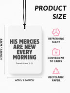 Dark Coquette Bow Floral Christian Car Air Freshener 4 Pcs, Preppy Girly Religious Hanging Air Freshener for Cars Closet Drawer Books, Cute Christian Car Accessories Mirror Decor for Women