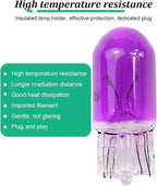 25PCS T10 12V 5W Car Turn Signal Light Bulbs, Clear Flat Foot Vehicle Side Marker Lamp Bulbs, Auto Interior Amber Headlight Bulbs Accessories, Universal for SUV, Sedan, Truck (Purple)