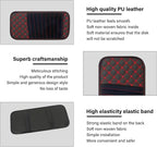 2PCS Car CD Visor Storage Cases, Sun Visor Organizer Disc Holder with 10 DVD Storage Sleeves, Vehicle Sunshade Anti-Scratch Leather CD Case Wallet for Car Truck SUV (Red)