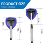 Car Windshield Cleaning Tool, Car Windshield Window Cleaner, Auto Window Glass Cleaning Kit with Extendable Handle & Reusable Microfiber Pad & Spray Bottle, Universal Car Accessories (Blue)