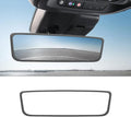 Car Rear View Mirror Protector Frame, Silicone Auto Rearview Edge Protection Cover Compatible with Model 3 Model Y, Interior Rear View Trim Frame Decoration, Car Accessories (Gray)