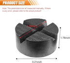 Rubber Cross Slotted Jack Adapter, Disk Frame Rail Protector, Anti Slip Pinch Weld Side Support Block, Car Lift Jack Puck Pad, Universal Vehicle Repair Tool (4PCS)