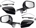 Driver and Passenger Side Mirror Set Power Heated Manual Folding Smooth Black Compatible with 2020-2022 Subaru Outback Legacy SU1320181 SU1321181