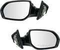 Driver & Passenger Side Power Heated Mirror Set Paint to Match Smooth Black Compatible with 2013-2016 Hyundai Santa Fe HY1320206 HY1321206