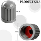 15PCS Tire Valve Stem Caps, Corrosion Resistant, with O Rubber Ring, Airtight Seal Heavy Duty Dustproof Tire Valve Stem Covers for Cars, SUV, Trucks, Bikes, Motorcycles, Bicycles(Gray)