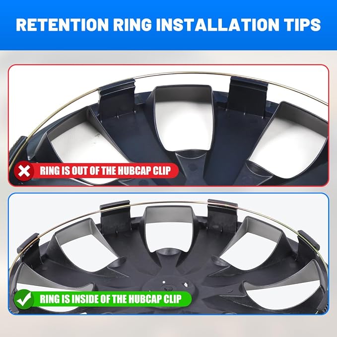 4Pcs 16 2014-2023 Wheel Hubcaps Wheel Cover Fits for Ford Transit | Connect Steel PP Material Snap-On Installation inch Car ReplacementLacquer