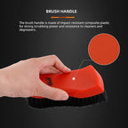 3Pcs Car Detailing Brush Kit, Leather & Textile Interior Brush, Comfortable Grip and Scratch-Free Cleaning for Dashboard, Wheels, Seats, Foot Mats and Small Areas, Black