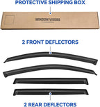 Window Visors Rain Guards Shield for 2006-2012 Toyota Rav4, Out-Channel Window Vent Wind Deflectors Visors Shades for 06 07 08 09 10 11 12 Rav4