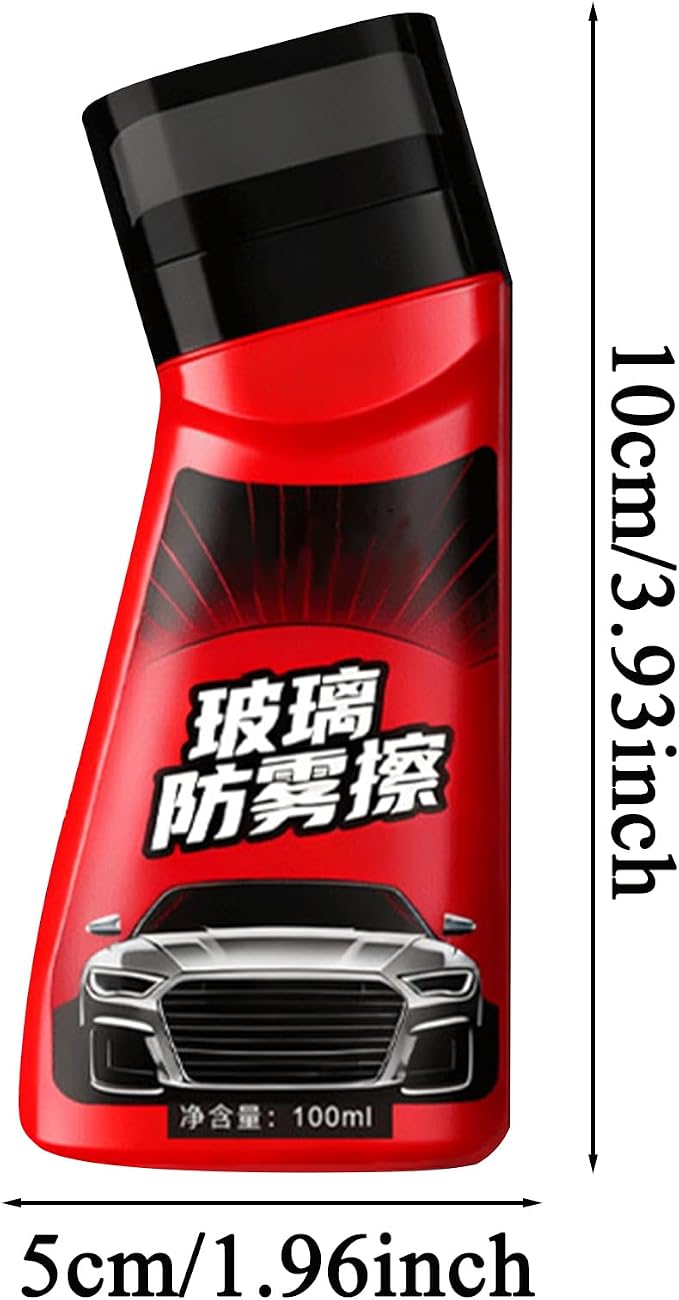 Windshield Spray – 100ml Automotive Glass Cleaner Wipe | Streak-Free Window Defogger for Windshield, Mirrors, Car, SUV, Truck, RV, Motorcycle | Interior and Exterior Visibility Enhancing Coating