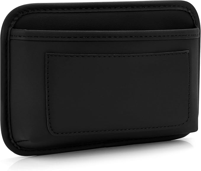2pcs Universal Car Side Pocket Organizer, PU Leather Car Pocket Pouch Cell Phone Sunglasses Holder Organizer Accessories for Car Seat, Door, Window, Console