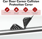 2PCS Car Door Edge Guards, Carbon Fiber Car Door Corner Guards, Anti-Collision Door Corner Protector Trim, Self-Adhesive Auto Corner Protect Sticker, Universal Exterior Decor Accessories
