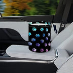 Portable Reusable Waterproof Car Trash Bin, Multipurpose Vehicle Organizer, Road Trip Essentials (Dog paw 3)
