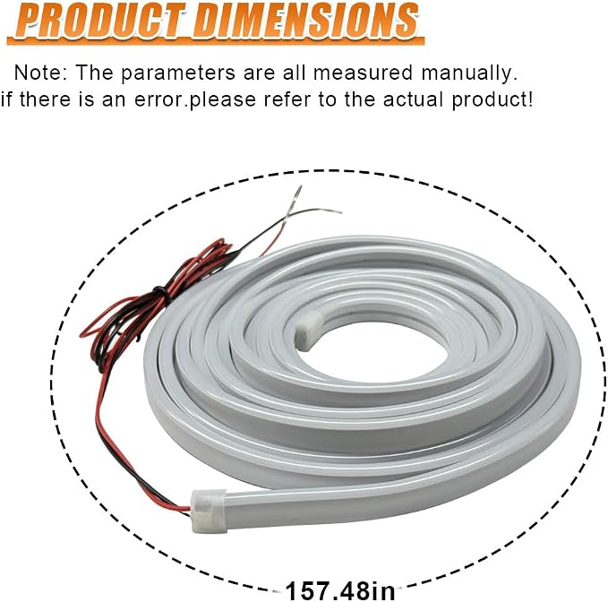 YoRise Car Trunk Light Strip, 157.48" Universal Flexible Auto Interior LED Lamp Strip Decoration, Waterproof Vehicle Trunk Ambient Lighting Accessories for Car SUV (White)