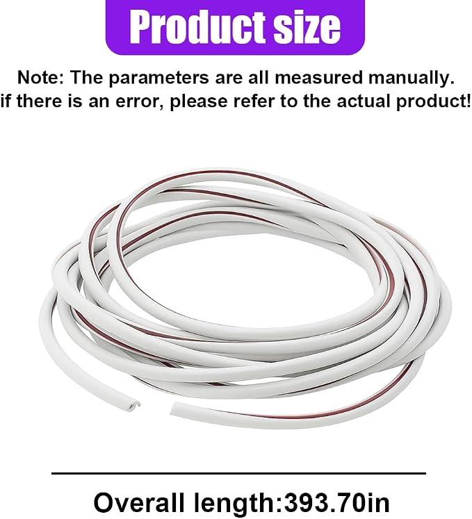 32Ft (10M) Car Door Edge Protector, Self-Adhesive Scratch Resistant U Shape Auto Door Edge Guard Decoration, Anti-Collision Car Doors Trim Strip Protector for Truck, SUV, Sedan (White-10M)