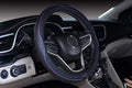 Large Size Steering Wheel Cover Anti-Slip,Safety,Soft,Breathable,Durable,Full Surround,Comfortable Grip Microfiber Leather (15.5-16 inch, Black Purple)