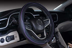 Universal Standard Size Steering Wheel Cover Anti-Slip,Safety,Soft,Breathable,Durable,Full Surround,Comfortable Grip Microfiber Leather (14.5-15 inch,Black Purple)