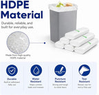 1.2 Gallon 180 counts Small Clear Trash Bags 5 Liter Garbage Bags by, Bathroom Trash Can Bin Liners, Plastic Bags for home office kitchen, Clear