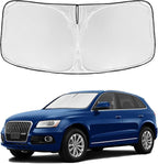 Windshield Sun Shade for Audi SQ5 2014-2017 - 4 Layers Car Sunshades for Front Windows Shade Cover Custom Fit Q5 Sun Visor 250T Retractable Shade Blocks UV Rays Car Accessories