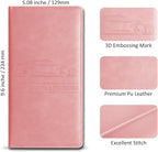 Car Accessories Registration and Insurance Holder, Leather Essential Card Magnetic Shut Vehicle Glove Box Organizer Case for Auto Driver License Document Truck Motorcycle Boat - Pink