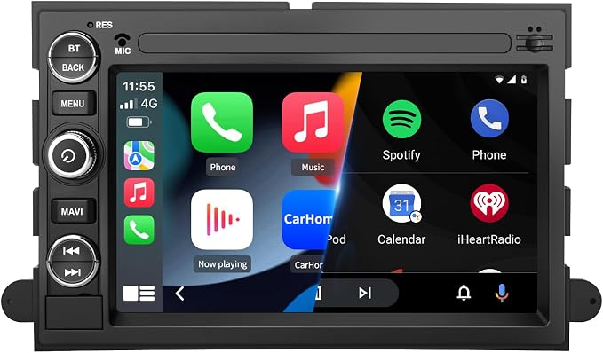 Android 13 Car Radio Compatible for Ford F150 F250 F350 Fusion Edge Explorer Taurus Freestar, Car Stereo Audio with Wireless CarPlay/Android Auto SWC GPS WiFi Bluetooth FM RDS DSP
