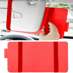 1 Pack Car Sun Visor Organizer, Sunglasses Holder for Car Sun Visor, Auto Interior Accessories Pocket Organizers Can Store for Sunglasses, Documents, Cards, Pen, Drivers License (Red)