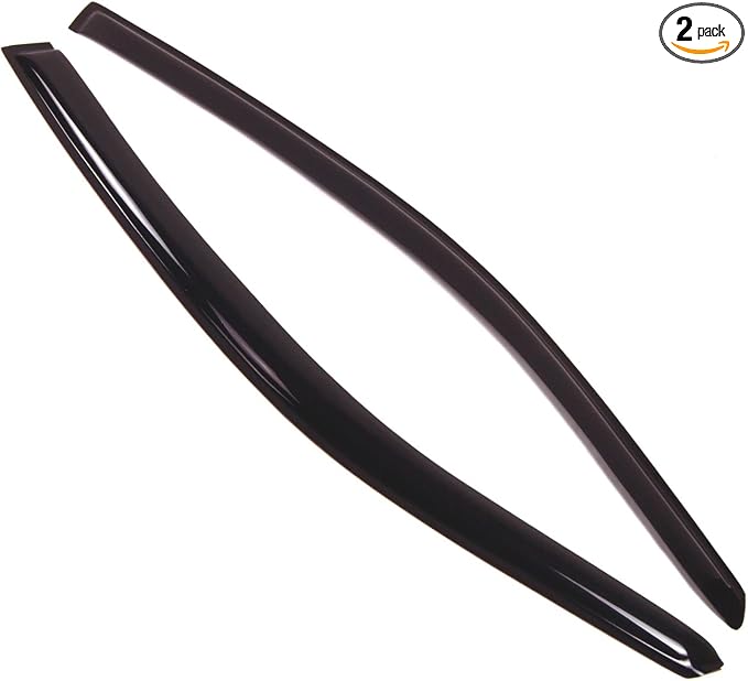 Outside Mount Window Vent Visors Rain Guards Compatible with Chevy Monte Carlo 2000-2006 | Side Window Wind Deflectors Rain Shields | Black Tinted, 2 Pcs Set, BGWV-079