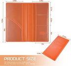 2Pack Car Registration and Insurance Holder,Car Document Holder for Cards License with Magnetic Shut,Vehicle Glove Box Car Organizer for Documents, Cards, License(Orange)