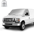 Silver RV Windshield Cover for Ford E-Series 2003-2026 | Fits Econoline E150 E250 E350 E450, Hail Protector, Waterproof Snow Cover