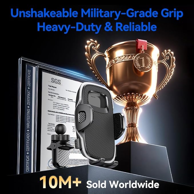 2026 New Car Vent Phone Holder [Thick Cases Friendly] Rotatable Universal Phone Mount for Your Car with Wide Clamp, Car Phone Holder Mount for iPhone 17 Pro Max 15 14 13 Samsung S25