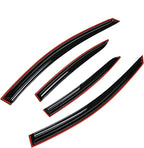 4 Pieces Smoke Tinted Tape-On Side Window Visor Deflectors Rain Guards Designed for Hyundai Elantra 2017 2018 2019 2020 SE SEL Value ECO Limited Sport