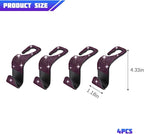 Bling Car Seat Headrest Hooks, 4PCS Crystal Rhinestone Vehicle Back Seat Hanger Holder for Handbags Purses Coats, Automotive Headrest Storage Organizer, Universal for RV SUV Truck (Purple)