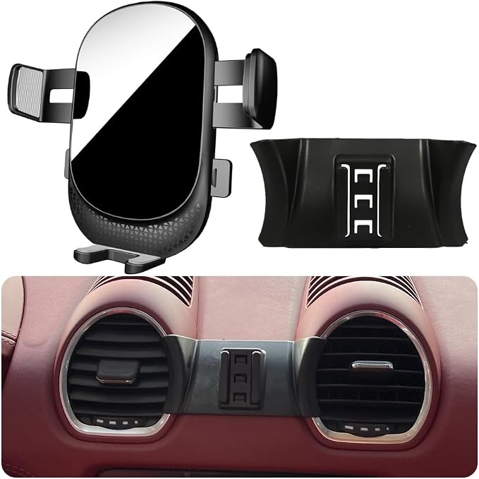 Car Phone Holder for Porsche 718 Boxster/Cayman Auto Accessories [Only for 2017-2025 718 Boxster / 718 Cayman] [Auto Lock Hands Free Cell Phone Mount Car fits for iPhone & All Smartphones]