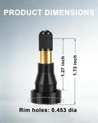 5 Pcs TR600 High Pressure Tire Valve Stems - Heavy-Duty Rubber Snap-in Valve for 0.453" Rim Hole, Fit for Trucks, Trailers, Cars