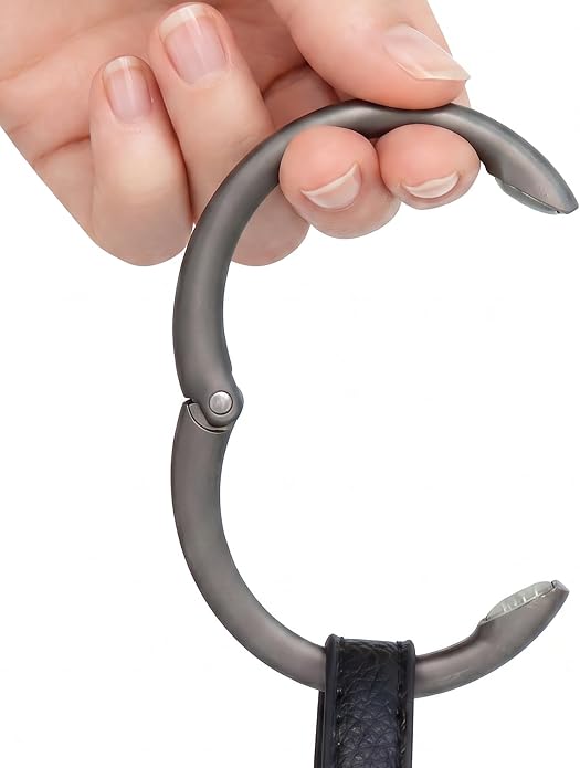 Bag Hanger Collection, The Ring that Opens into a Hook, Auto Closes | Holds 15 kg, Needs only 10mm to Hang a Hand Bag, Easy to Use with One Hand, The Instant Bag Hanger, 3 yr Warranty
