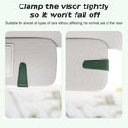 Sunglass Holder for Car Visor, Grass Green, 2 Packs | Suede Cloth, Magnetic, Organizer for Car Accessories