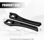 Car Seat Gap Filler, 2PCS Crevice Blocker Stopper Between Vehicle Seat Console, No Drop Automotive Fill Crevice Guard Interior Accessories, Universal for SUV Truck Sedan (Black)