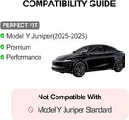 4Pcs Door Side Storage Box for Tesla Model Y Juniper 2025 2026 Front & Rear TPE Car Door Organizer Tray Anti Slip Easy to Clean Car Interior Accessories