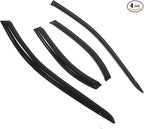 Outside Mount Window Vent Visors Rain Guards Compatible with Mazda Mazda6 Sedan 2002-2007 | Side Window Wind Deflectors Rain Shields | Smoke Tinted, 4 Pcs Set, DGWV-306