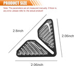 2PCS Car Door Protector Edge Guards for Door Corner, Carbon Fiber Anti-Collision Front Doors Corner Protector Self-Adhesive Sticker, Universal Vehicle Decoration Accessories (Silver)