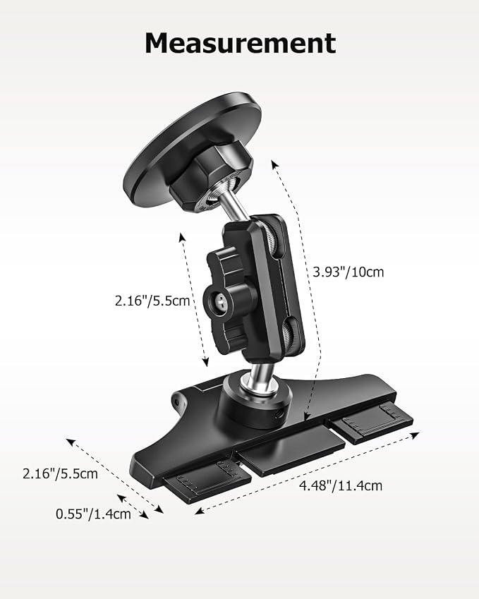 CD Slot Phone Holder for Car Magnetic [Driver and Passengers can Use] Magnet Car Phone Mount CD Player with Adjustable Aluminum Arm for All iPhones & Android Cell Phones