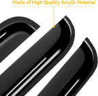 Window Rain Guards Visors for 1999-2016 Ford F250 F350 F450 F550 Super Duty SuperCrew Cab, Window Vent Wind Shades Deflectors, 4-Fullsize-Door